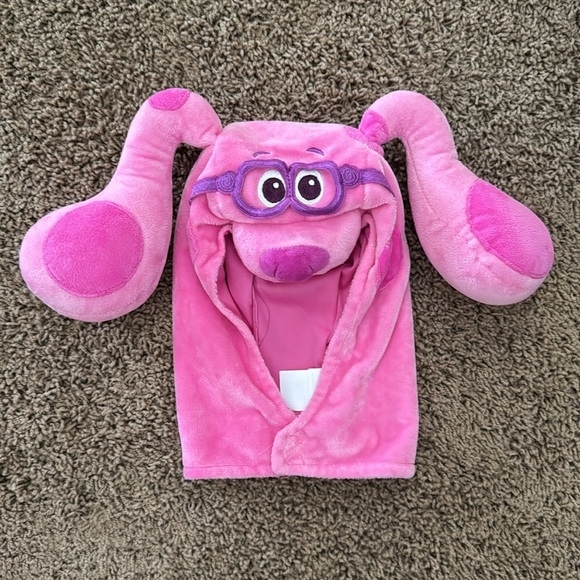 💕BLUE’S CLUES MAGENTA Pink Dog Halloween Costume with Hat SZ 3-4T - Picture 4 of 11